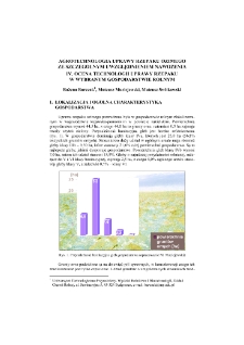 Agrotechnologia uprawy rzepaku ozimego ze szczególnym uwzględnieniem nawożenia. IV. Ocena technologii uprawy rzepaku w wybranym gospodarstwie rolnym