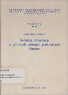 Redukcja redundancji w cyfrowych systemach przetwarzania obrazów