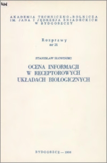 Ocena informacji w receptorowych układach biologicznych