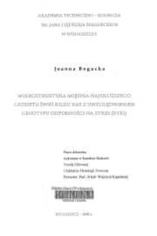 Mikrostruktura mięśnia najdłuższego grzbietu świń kilku ras z uwzględnieniem genotypu odporności na stres (RYR1)