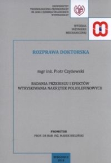 Badania przebiegu i efektów wtryskiwania nakrętek poliolefinowych