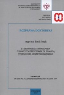 Sterowanie strumieniem osiowosymetrycznym za pomocą strumienia syntetyzowanego