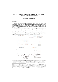 Oscylatory płynowe - wybrane właściowości i przykłady zastosowania