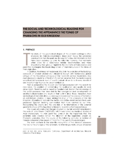 The social and technological reasons for changing the appearance the tombs of pharaohs in Old Kingdom