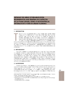 Defining the areas of rehabilitation, regeneration and renewal in Castellón de la Plana (Spain). Using a geographical information system in urban planning