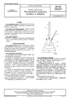 Polarograficzne oznaczanie tionaftenu w naftalenie BN-68/0511-09