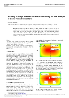 Building a bridge between industry and theory on the example of a new ventilation system