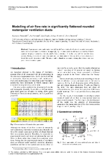 Modelling of air flow rate in significantly flattened rounded rectangular ventilation ducts