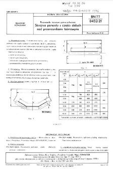 Przenośniki taśmowe powierzchniowe - Skrajnia pomostu i części stałych nad przenośnikami taśmowymi BN-77/0452-21