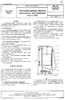 Oznaczanie ogólnego wskaźnika rozmywalności skał karbońskich metodą GIG BN-70/0471-01