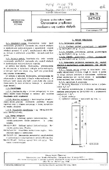 Zawiesiny wodno-mułowe kopalin - Oznaczanie prędkości osadzania się części stałych BN-71/0471-03