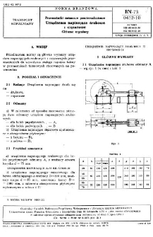 Przenośniki taśmowe powierzchniowe - Urządzenia napinające śrubowe i ciężarowe - Główne wymiary BN-73/0452-10