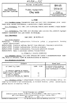 Produkty węglopochodne - Olej lekki BN-65/0514-01