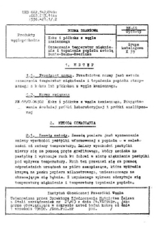 Koks i półkoks z węgla kamiennego - Oznaczanie temperatur mięknienia i topnienia popiołu metodą Bunte-Bauma-Reerinka BN-69/0511-13