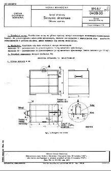 Sprzęt strzałowy - Skrzynia strzałowa - Główne wymiary BN-67/0408-03