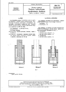 Obudowa metalowa - Podpory hydrauliczne dwustronnego działania - Ogólne wymagania i badania BN-70/0432-07