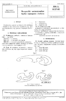 Krzywiki uniwersalne - Ogólne wymagania i badania BN-75/0127-05