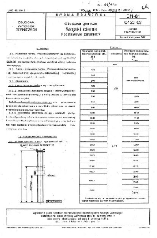 Obudowa górnicza - Stojaki cierne - Podstawowe parametry BN-81/0432-03