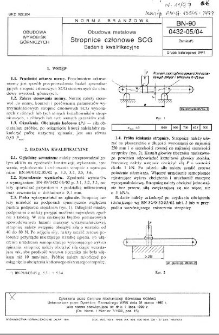 Obudowa metalowa - Stropnice członowe SCG - Badania kwalifikacyjne BN-90/0432-05/04