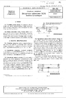 Obudowa metalowa - Stropnice członowe SCG - Badania sprawdzające BN-90/0432-05/05