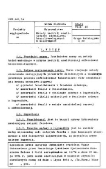 Koksownictwo - Metody kontroli analitycznej odfenolowni benzolowo - ługowych w koksowniach BN-74/0511-25