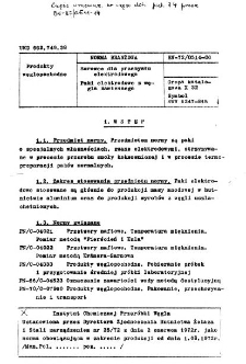 Surowce dla przemysłu elektodowego - Paki elektrodowe z węgla kamiennego BN-72/0514-06