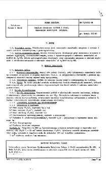 Analiza chemiczna surówki i stali - Oznaczanie zawartości antymonu BN-72/0602-28