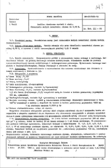 Analiza chemiczna surówki i stali - Oznaczanie małych zawartości chromu do 0,10% BN-69/0602-13