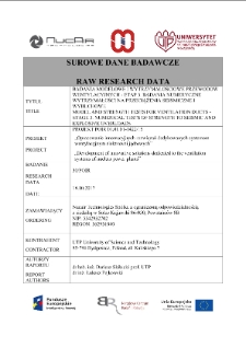 Badania modelowe i wytrzymałościowe przewodów wentylacyjnych - Etap 4. Badania numeryczne wytrzymałości przewodów owalnych