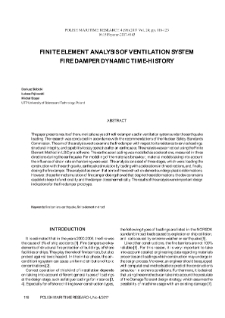 Finite element analysis of ventilation system fire damper dynamic time-history