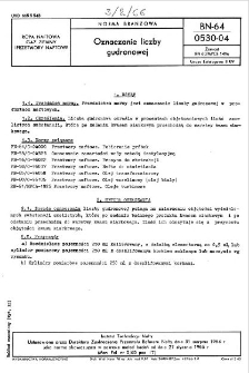 Oznaczenie liczby gudronowej BN-64/0530-04