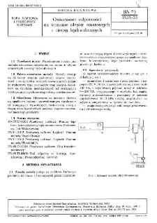 Oznaczanie odporności na ścinanie olejów smarowych i cieczy hydraulicznych BN-70/0535-25