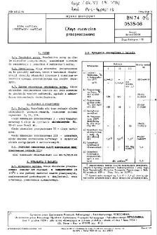 Oleje mineralne przepracowane BN-74/0535-08