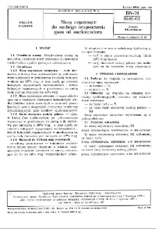 Masy czyszczące do suchego oczyszczania gazu od siarkowodoru BN-76/0546-01