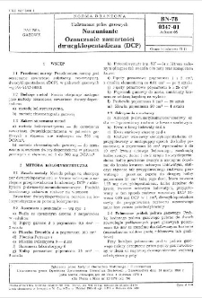 Uzdatnianie paliw gazowych - Nawanianie - Oznaczenie zawartości dwucyklopentadienu (DCP) BN-78/0547-01 Arkusz 06