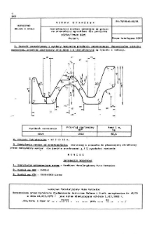 Kształtowniki stalowe walcowane na gorąco na przenośniki zgrzebłowe dla górnictwa - Kształtownik E215 - Wymiary BN-79/0646-06/01