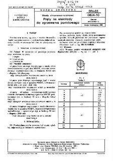 Miedź chromowo-kadmowa - Pręty na elektrody do zgrzewania punktowego BN-83/0824-10