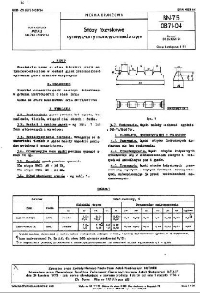 Stopy łożyskowe cynowo-antymonowo-miedziowe BN-75/0871-04