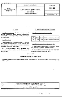 Kotły wodne pomocnicze okrętowe - Podstawowe parametry BN-69/1315-02