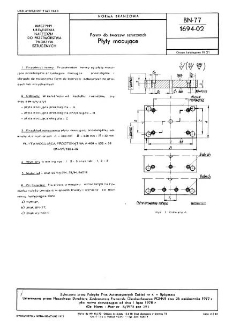 Formy do tworzyw sztucznych - Płyty mocujące BN-77/1694-02