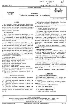 Wentylatory - Tabliczki znamionowe i kierunkowe BN-70/1388-02