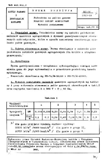 Paleniska na paliwo gazowe - Palniki gazowe agregatowe - Wydatki podstawowe BN-78/1313-11