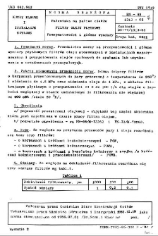 Paleniska na paliwo ciekłe - Filtry oleju płytkowe - Przepustowości i główne wymiary BN-85/1313-05