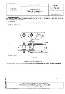 Kolejki łańcuchowe - Ogniwo łańcuchowe - Główne wymiary BN-64/1721-12