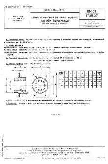 Łapadła do drewnianych prowadników szybowych - Łożyska kołnierzowe - Główne wymiary i materiał BN-67/1725-07