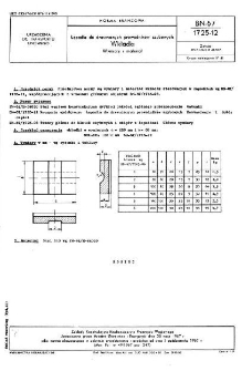 Łapadła do drewnianych prowadników szybowych - Wkładki - Wymiary i materiał BN-67/1725-12