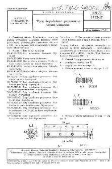 Tory kopalniane przesuwne - Główne wymagania BN-73/1722-17