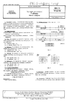 Tory kopalniane przesuwne - Podkłady - Główne wymagania BN-73/1722-18