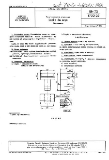 Tory kopalniane przesuwne - Łapka do szyn - Wymagania BN-73/1722-22