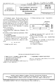 Tory kopalniane przesuwne - Podkładka do śrub dwuotworowa - Wymagania BN-73/1722-23